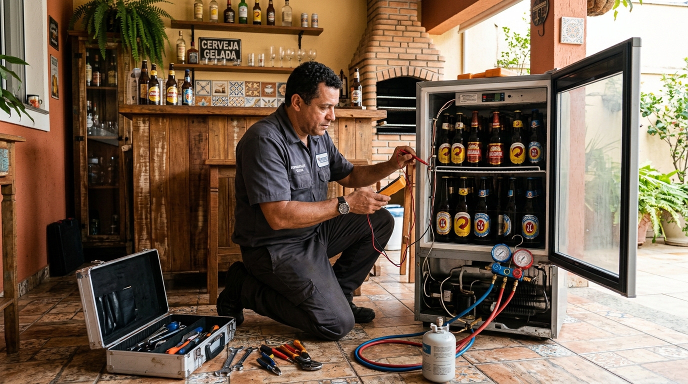 Aplicação de gás refrigerante em cervejeira atendida em Salvador‑BA